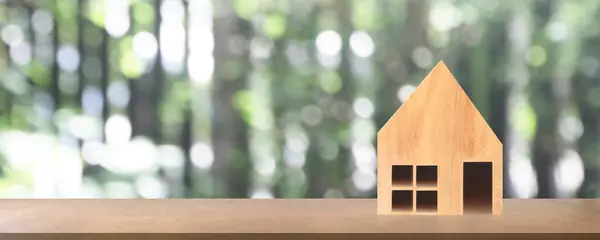 Модель Дома Пространство Концепция Home Eco Недвижимости Лицензионные Стоковые Изображения