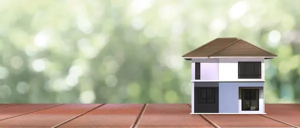 Dom Model Tam Przestrzeń Home Koncepcja Eco Nieruchomości Zdjęcia Stockowe bez tantiem