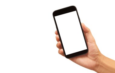 El ele tutuşan akıllı telefon aygıtı ve ekrana dokunma