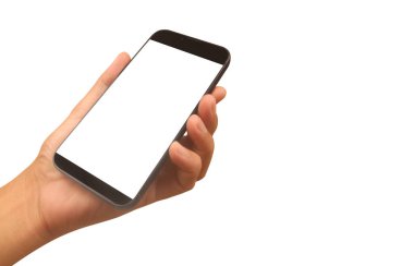 El ele tutuşan akıllı telefon aygıtı ve ekrana dokunma