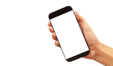 El ele tutuşan akıllı telefon aygıtı ve ekrana dokunma