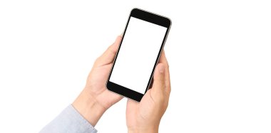 El ele tutuşan akıllı telefon aygıtı ve ekrana dokunma