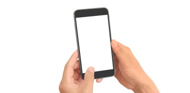 El ele tutuşan akıllı telefon aygıtı ve ekrana dokunma