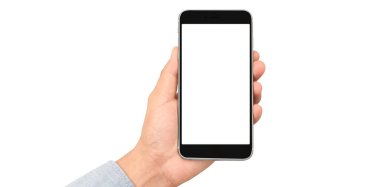 El ele tutuşan akıllı telefon aygıtı ve ekrana dokunma