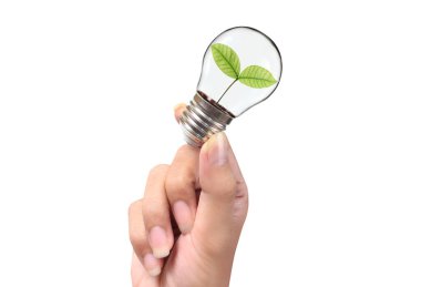 Bir elde ampul İş Konsepti, İş Yaklaşımları ve Finans, Bankacılık ve Yatırım Başarı