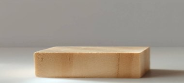 Büyüleyici ahşap blok stüdyosu ürün fotoğrafçılığı nötr arkaplan yakın çekim doku araştırması