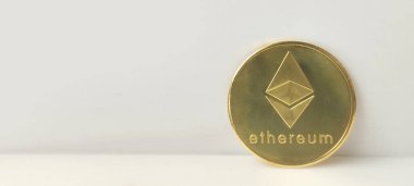 Ethereum kripto para birimi dijital finans piyasası grafiksel temsili modern çevre yakın görüş blok zinciri kavramına yatırım