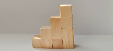 Modern uzay minimalist tasarım yaratıcı konsept kapalı alan çevre yakın görünüm yapı blokları istiflenmiş