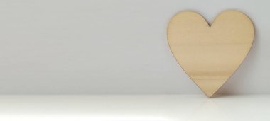 Kalp şeklinde bir dekorasyon, modern stüdyo diy projesi, minimal çevre, yakın çekim yaratıcılığı.