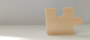 Bulmaca yerleştirme minimalisti modern iç çekiş problem çözme konseptini ayarlıyor