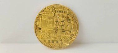 Bitcoin kripto para dijital finans yüksek teknoloji çevre yakın plan yatırım konsepti