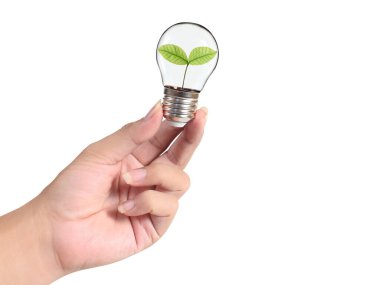 Bir elde ampul İş Konsepti, İş Yaklaşımları ve Finans, Bankacılık ve Yatırım Başarı