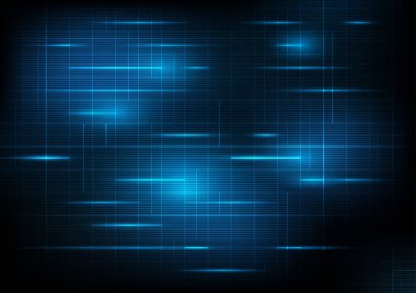 Geleceğin yüksek teknolojili elektronik ağı, parçacık tablosu, Dijital Teknoloji konsepti. Vektör illüstrasyonu.