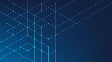 Altıgen hücrelerden oluşan soyut bir arkaplan. Modern yenilikçi iletişim teknolojisi iş geçmişi. Arkaplan illüstrasyon vektörü.