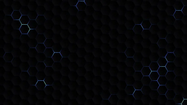Hexagonális Elvont Technológiai Háttér Elektromos Világítás Hatszögletű Háttér Vektor Illusztráció — Stock Vector