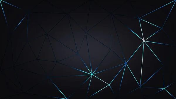 多角形抽象技術の背景 電気発光多角形の背景 ベクターイラスト — ストックベクタ