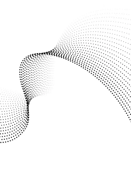 Abstraktní Vlnové Linie Barevné Izolované Tmavém Pozadí Koncept Technologie Digitální — Stockový vektor