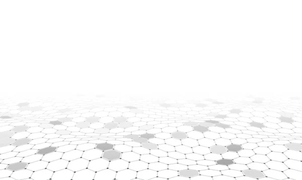 Fond Abstrait Constitué Ensemble Cellules Hexagonales Innovation Moderne Technologie Communication — Image vectorielle