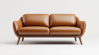 Minimalist İçişlerinde Modern Deri Koltuk