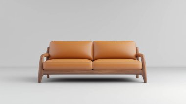 Minimalist İçişlerinde Modern Deri Koltuk