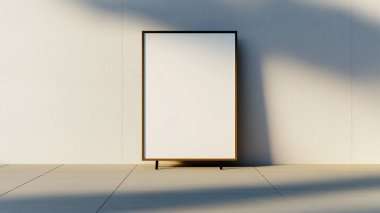 Boş tuval ve Gölgelerle Minimalist İçişleri