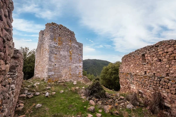 Rovine Castellu Seravalle Una Fortezza Militare Costruita Nell Secolo Una — Foto Stock