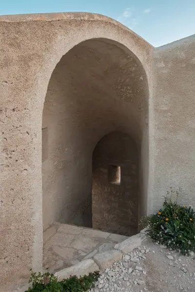 stock image A passage leading down some steps in the fortified wall at Bonifacio in Corsica