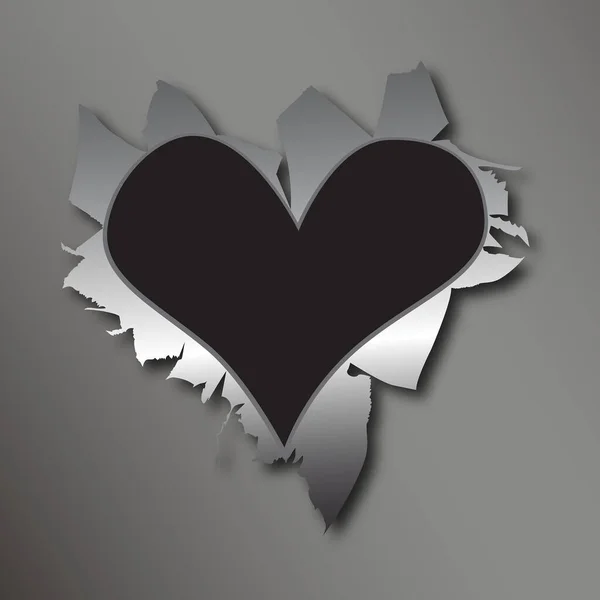 Τρύπα Από Σφαίρα Μορφή Απεικόνισης Φορέα Της Καρδιάς — Διανυσματικό Αρχείο