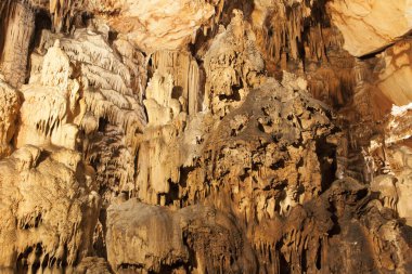 Vranjaca Cave with many stalagmites and Stalactites in centre of Croatia photo