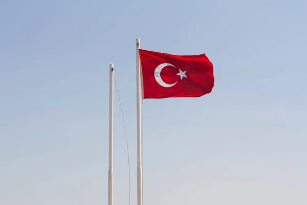 Turkey Flag Red Object Wind Photo — Stock Photo, Image