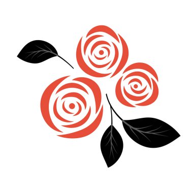 Dövme Gülleri çiçeği. Dövme, mistik sembol. Boho baskısı, poster, tişört. Tekstil. Vektör illüstrasyon sanatı. Vintage oyma. Eski tarz. Geleneksel sanat dövmeleri. Siyah iş. İzole edilmiş vektör Rose