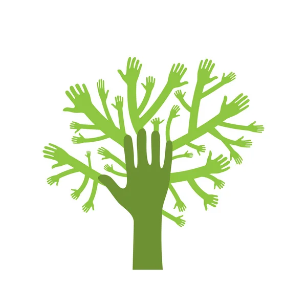 Logo Organización Caritativa Moderna Árbol Caritativo Vida Evento Social — Archivo Imágenes Vectoriales