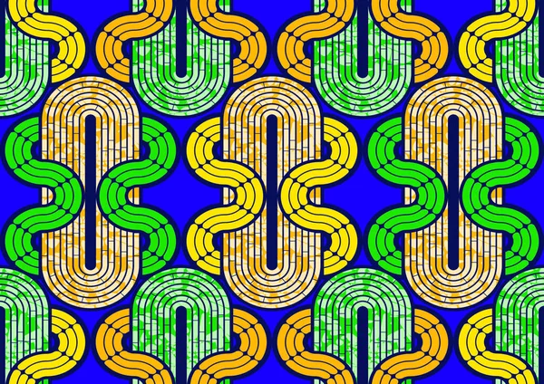 Africký Bezešvý Vzor Rovné Linie Křivky Textilní Umění Kmenové Abstraktní — Stockový vektor