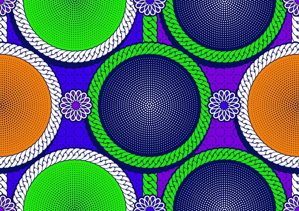 Repet Och Prickig Cirkel Cirkulär Prick Mönster Afrikansk Abstrakt Halvton — Stock vektor