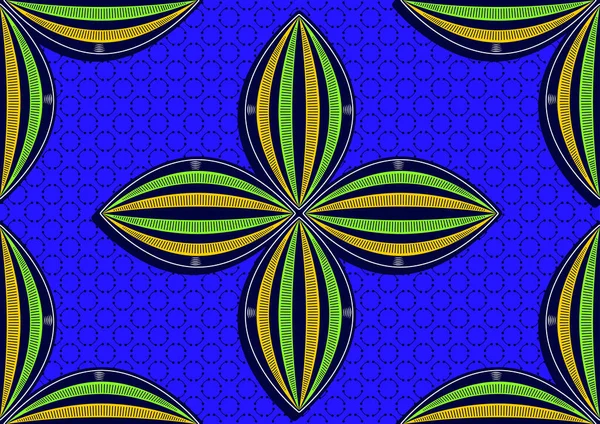 Soyut Çiçekler Afrika Desenli Arka Plan Tekstil Sanatı Kabile Soyut — Stok Vektör