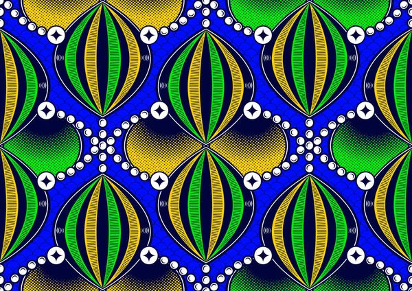 Abstract African Pattern Background Circle Line Textile Art Tribal Abstract — Wektor stockowy