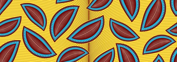 Abstraktes Blatt Afrikanisches Muster Hintergrund Kriechende Weinrebe Textilkunst Tribal Abstrakte — Stockvektor