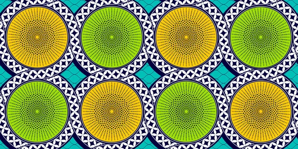 Círculo Fondo Patrón Africano Arte Textil Dibujo Manual Abstracto Tribal — Vector de stock