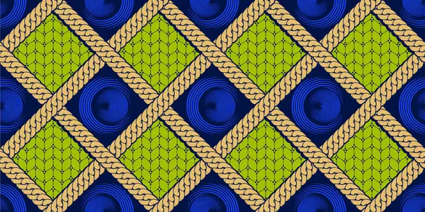 Soyut Afrika Desenli Arka Plan Tekstil Sanatı Kabile Soyut Çizimi — Stok Vektör
