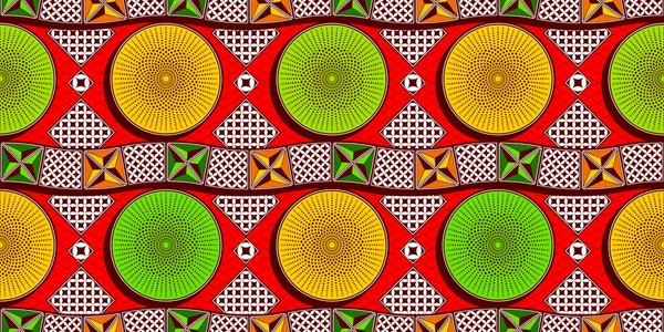 抽象非洲图案背景 血色纺织品艺术 部落抽象手绘 面料印花 包等夏季时尚艺术品 — 图库矢量图片