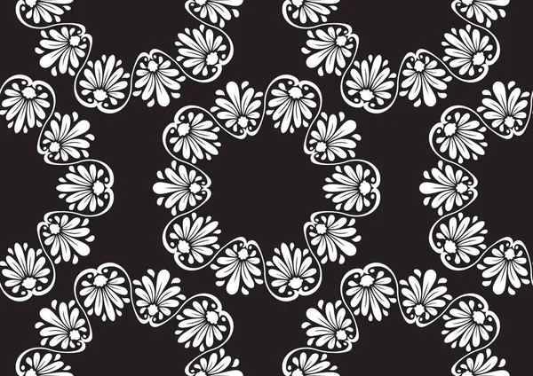 Blumenmuster Floraler Nahtloser Hintergrund Einfaches Design Textil Handgezogene Linien Modegrafik — Stockvektor