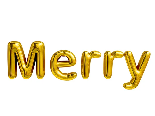 Boldog Karácsonyt Realisztikus Arany Fólia Léggömbök Boldog Karácsonyt Boldog Évet — Stock Fotó