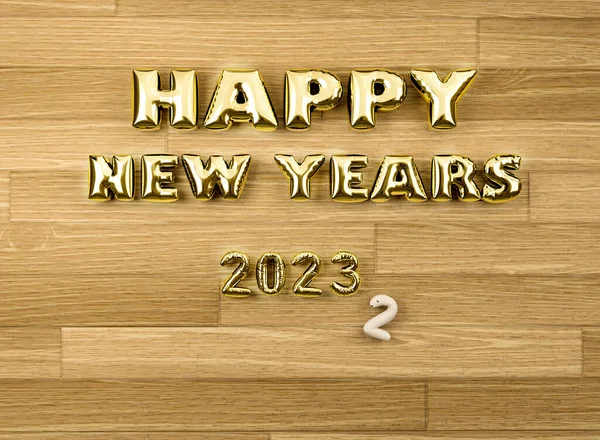 Merry Christmas New Year Background Rendering Golden Shiny Realistic Inscription — Stock Photo, Image