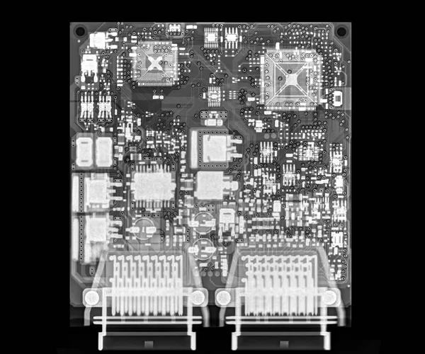 X-ray image of mother board of engine control unit or ECU in Motorcycle .