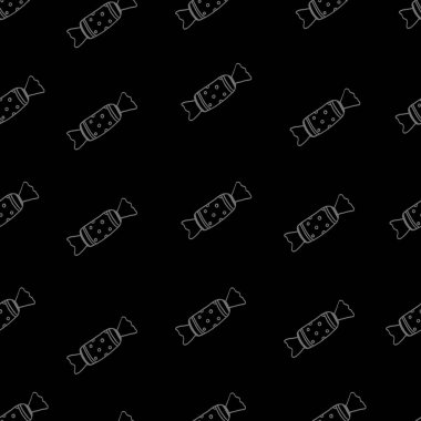 Tatlı Şeker Arkaplan Sevgililer Günü Tasarımı. Tebrik kartı, hediye paketi, kumaş baskısı için Şirin Şekerler Çizimleri.