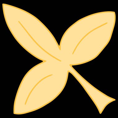 Siyah Arkaplanda Renkli Yaprak Çizimi. El Çizimi Yaprağı Siyah Arkaplanda İzole Edildi.