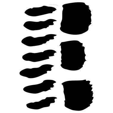 Kalem Vuruşları ve El Boyutları ve Beyaz Arkaplanda Şekiller Siyah Çizilmiştir.