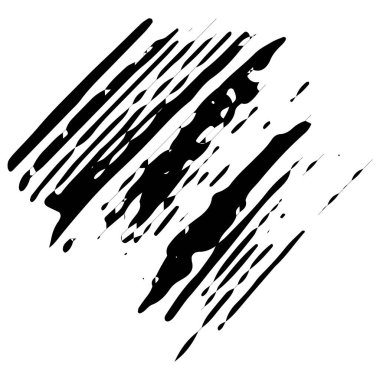 Grunge Hand Boya Vuruşu. Fırça Çizimi Çizimi. Grunge Boya Fırçası. Logo Tasarım Şablonu. Siyah Grunge Şekilleri.