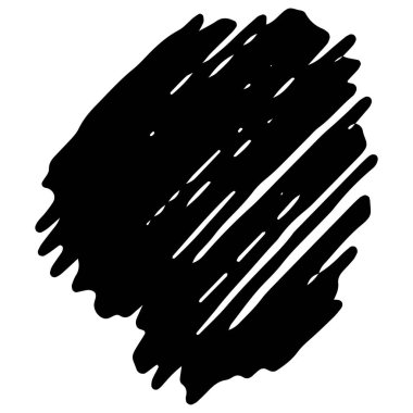 Grunge Hand Boya Vuruşu. Fırça Çizimi Çizimi. Grunge Boya Fırçası. Logo Tasarım Şablonu. Siyah Grunge Şekilleri.