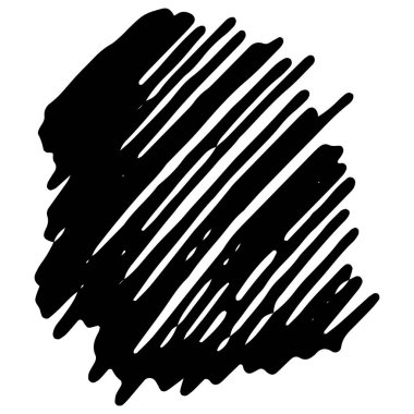 Grunge Hand Boya Vuruşu. Fırça Çizimi Çizimi. Grunge Boya Fırçası. Logo Tasarım Şablonu. Siyah Grunge Şekilleri.